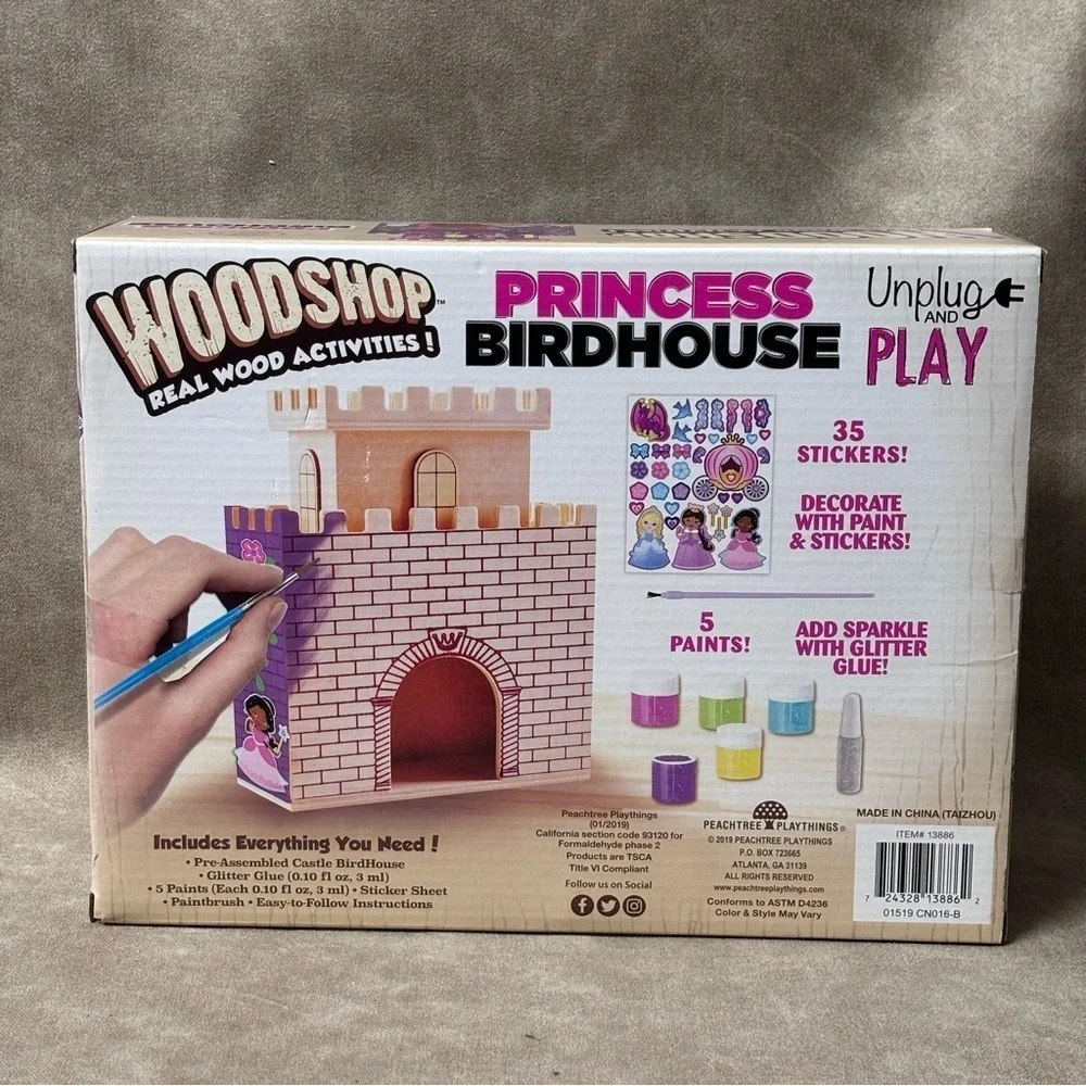 Workshop real wood activities-Princess Birdhouse-Ready to build